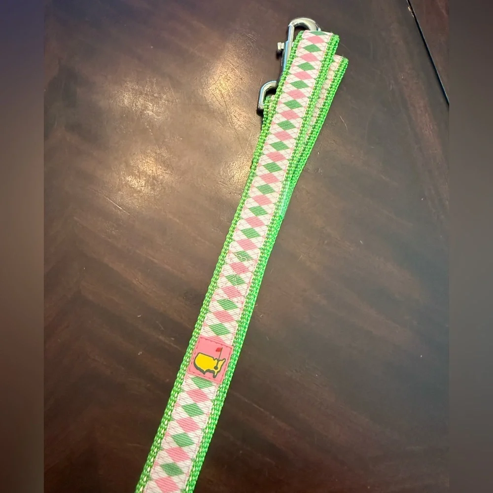 Nwt Masters Pet Leash Argyle Pattern 72” length pink and green